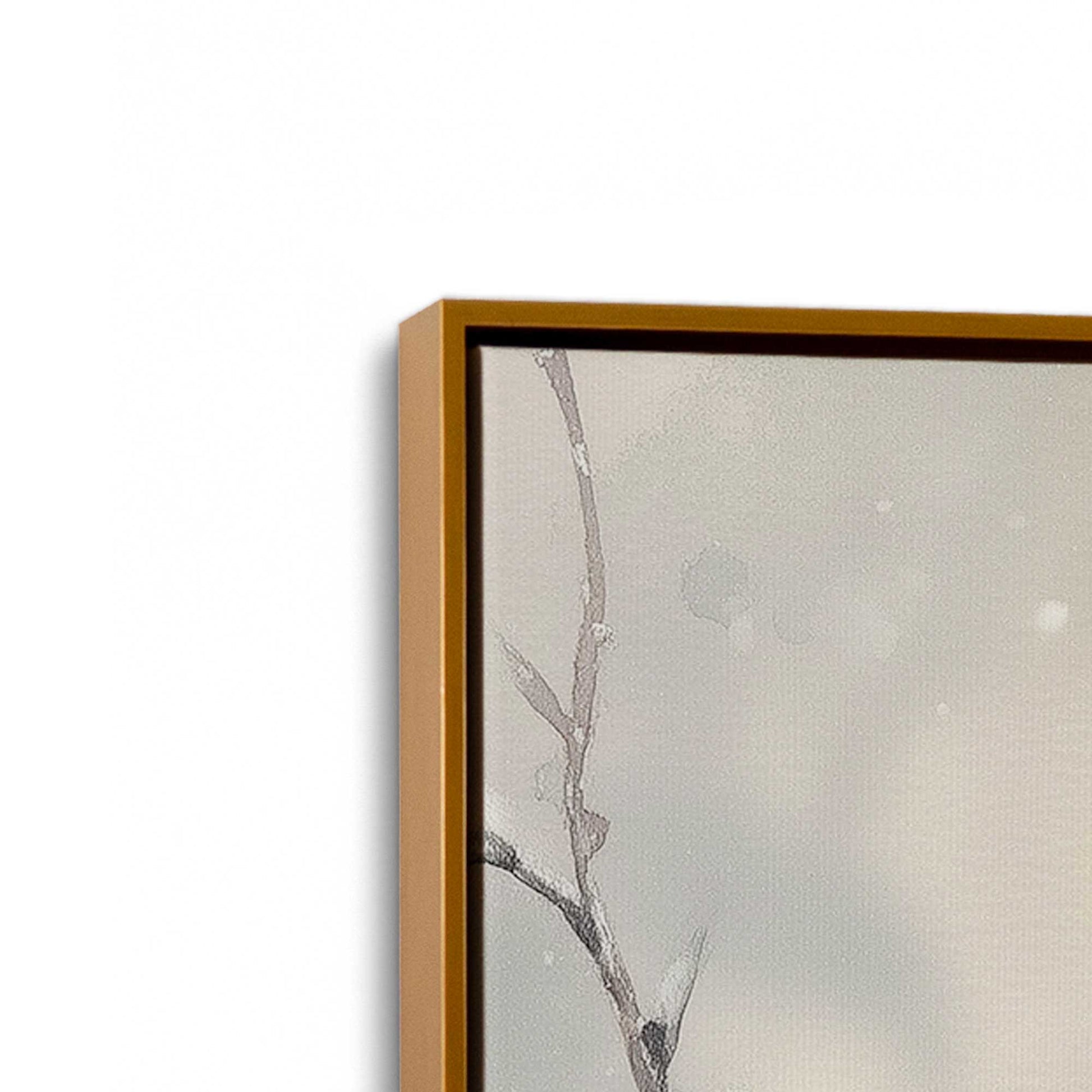 [Color:Polished Gold], Picture of art in a Polished Gold frame at an angle