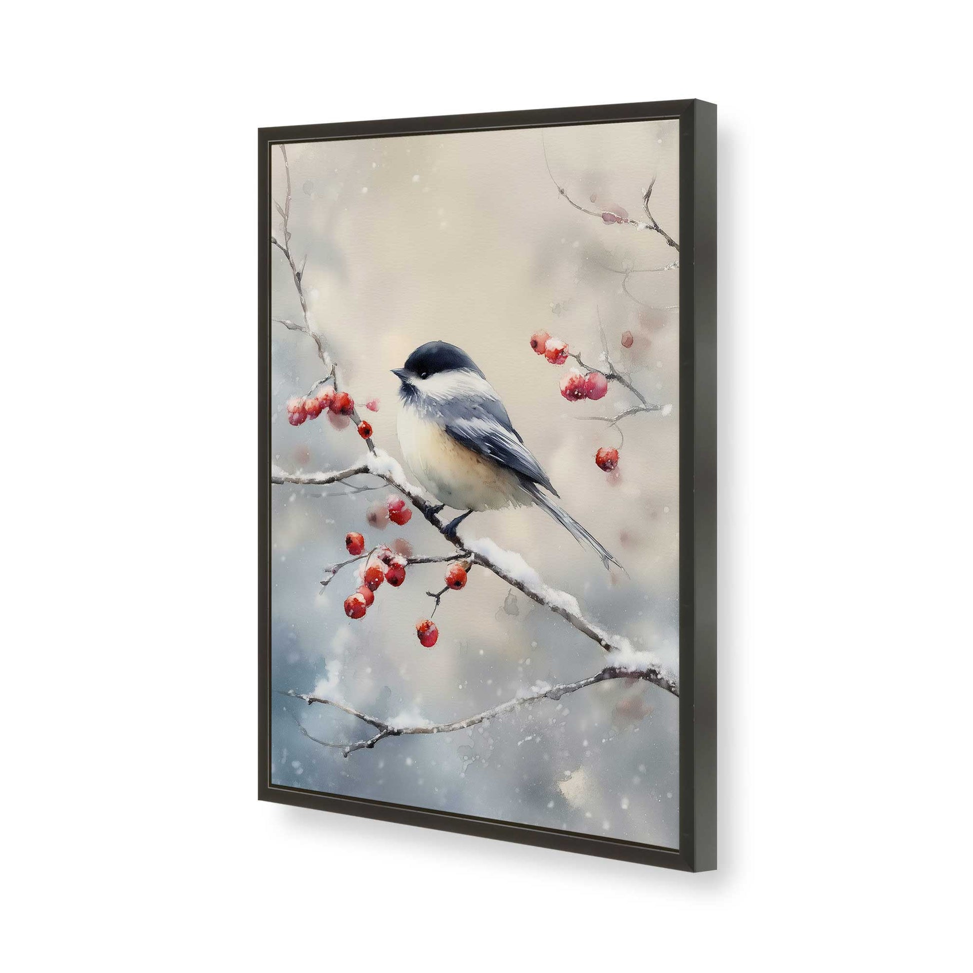 [Color:Satin Black], Picture of art in a Satin Black frame of the corner