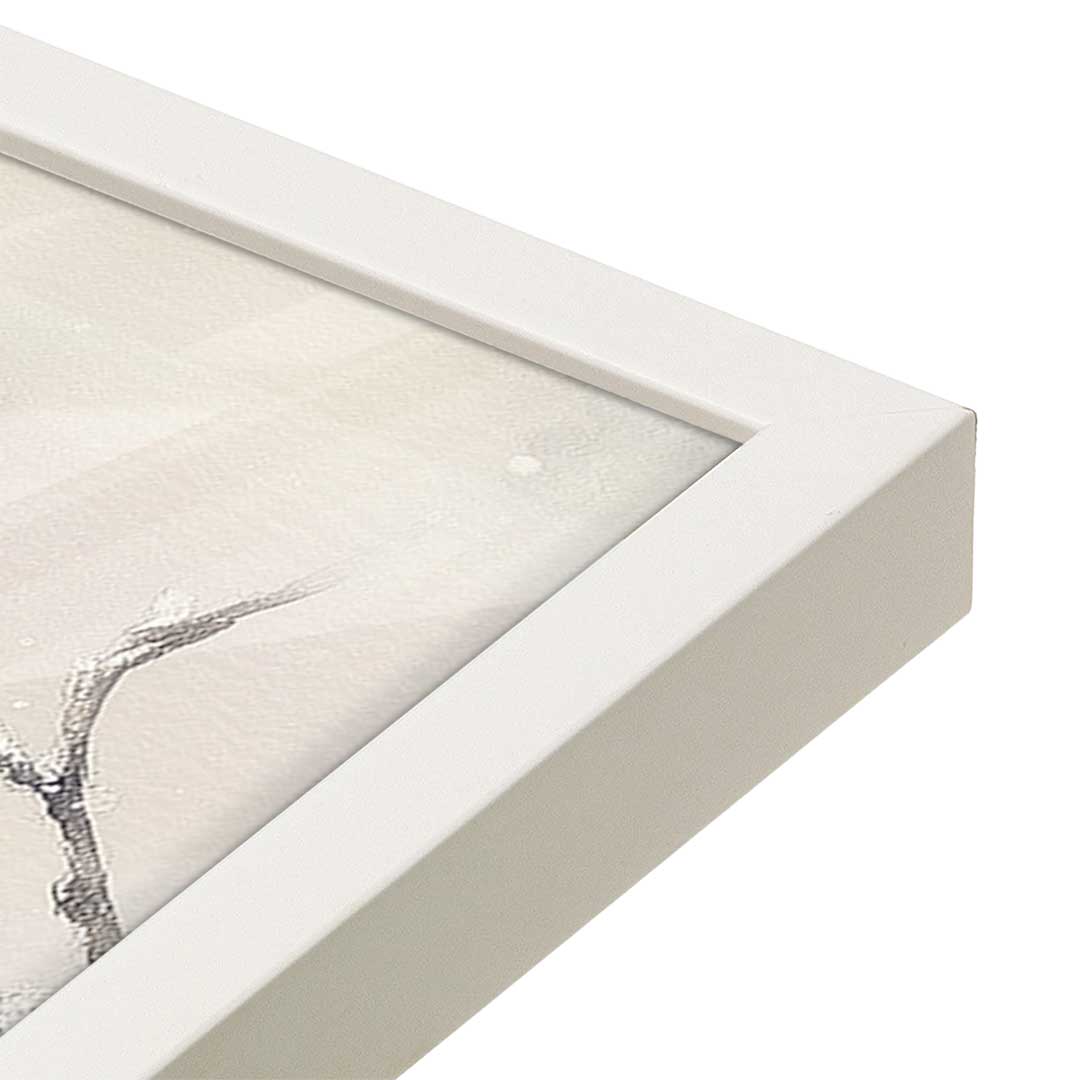 [Color:Opaque White], Picture of art in a Opaque White frame at an angle