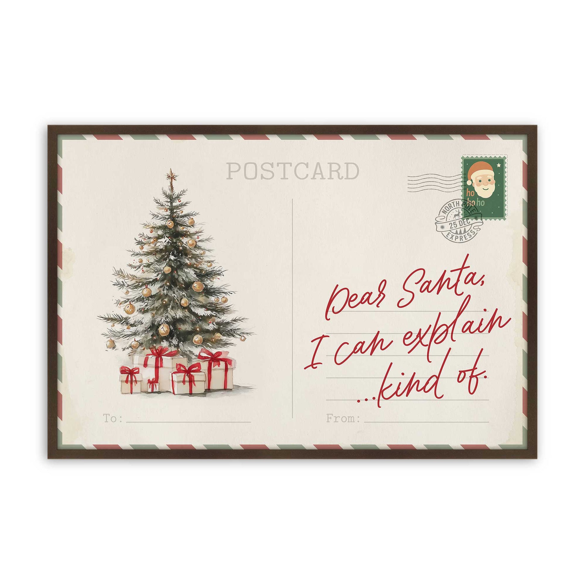 [Color:Brown], Picture of art in a Brown frame