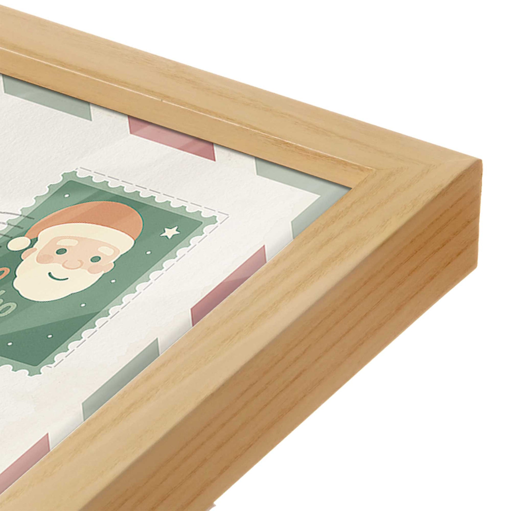 [Color:American Maple], Picture of art in a American Maple frame at an angle