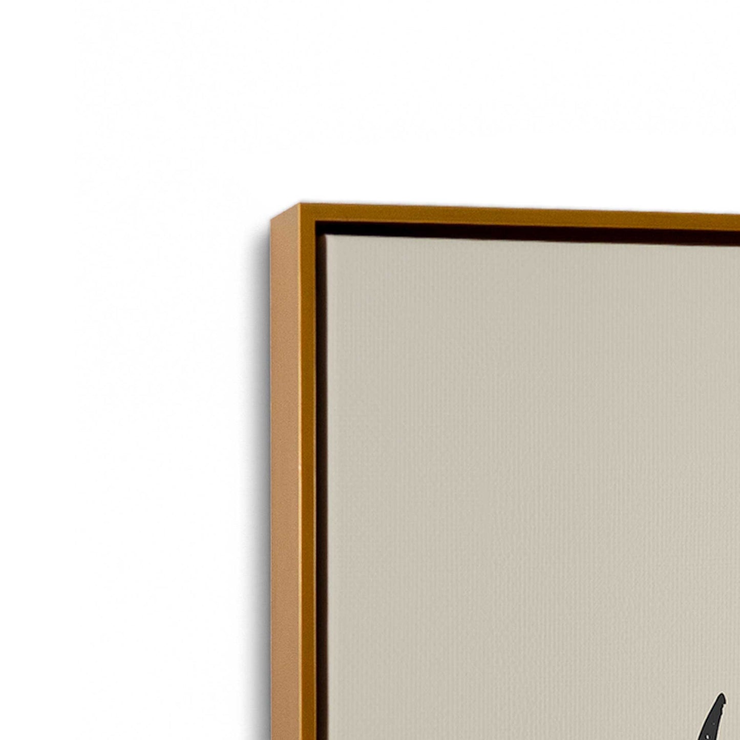 [Color:Polished Gold], Picture of art in a Polished Gold frame at an angle