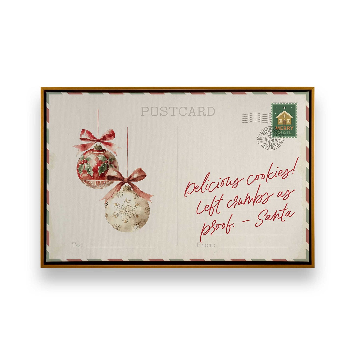 North Pole Notes, Set of 4 Prints on Canvas