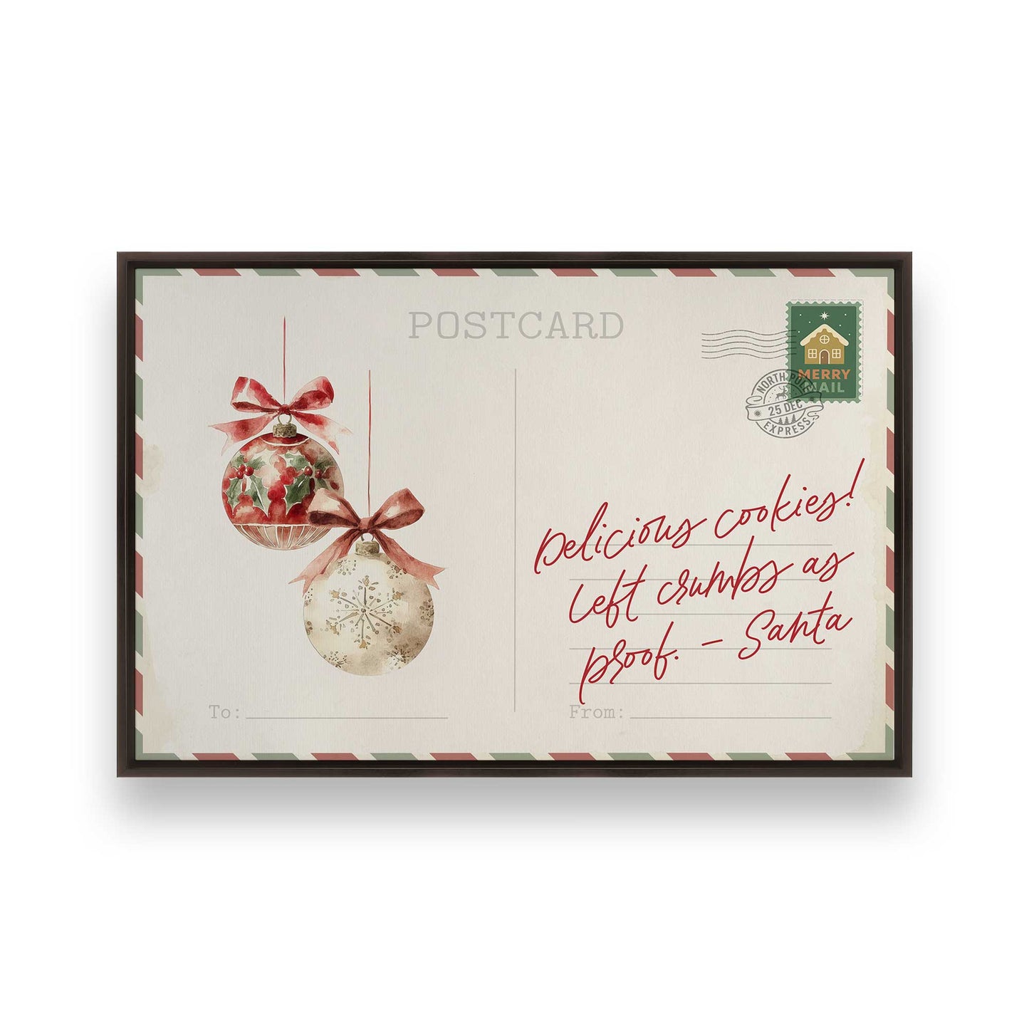 North Pole Notes, Set of 4 Prints on Canvas