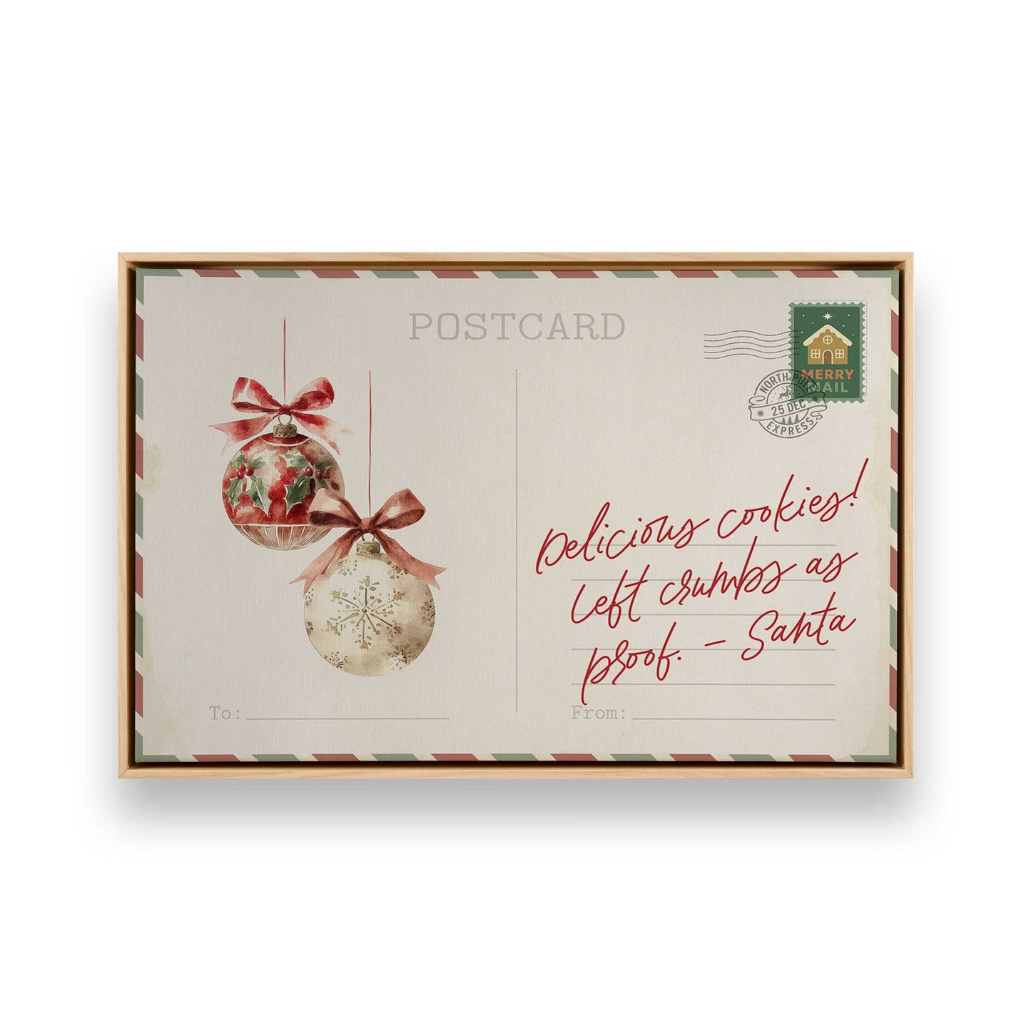 North Pole Notes, Set of 4 Prints on Canvas