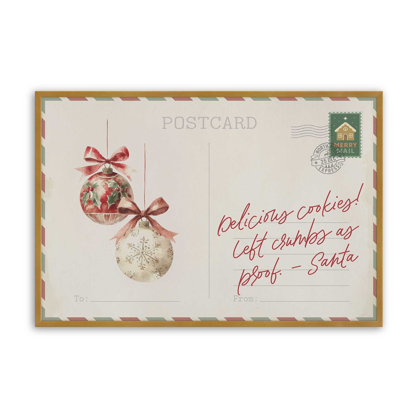 North Pole Notes Set of 4 Prints