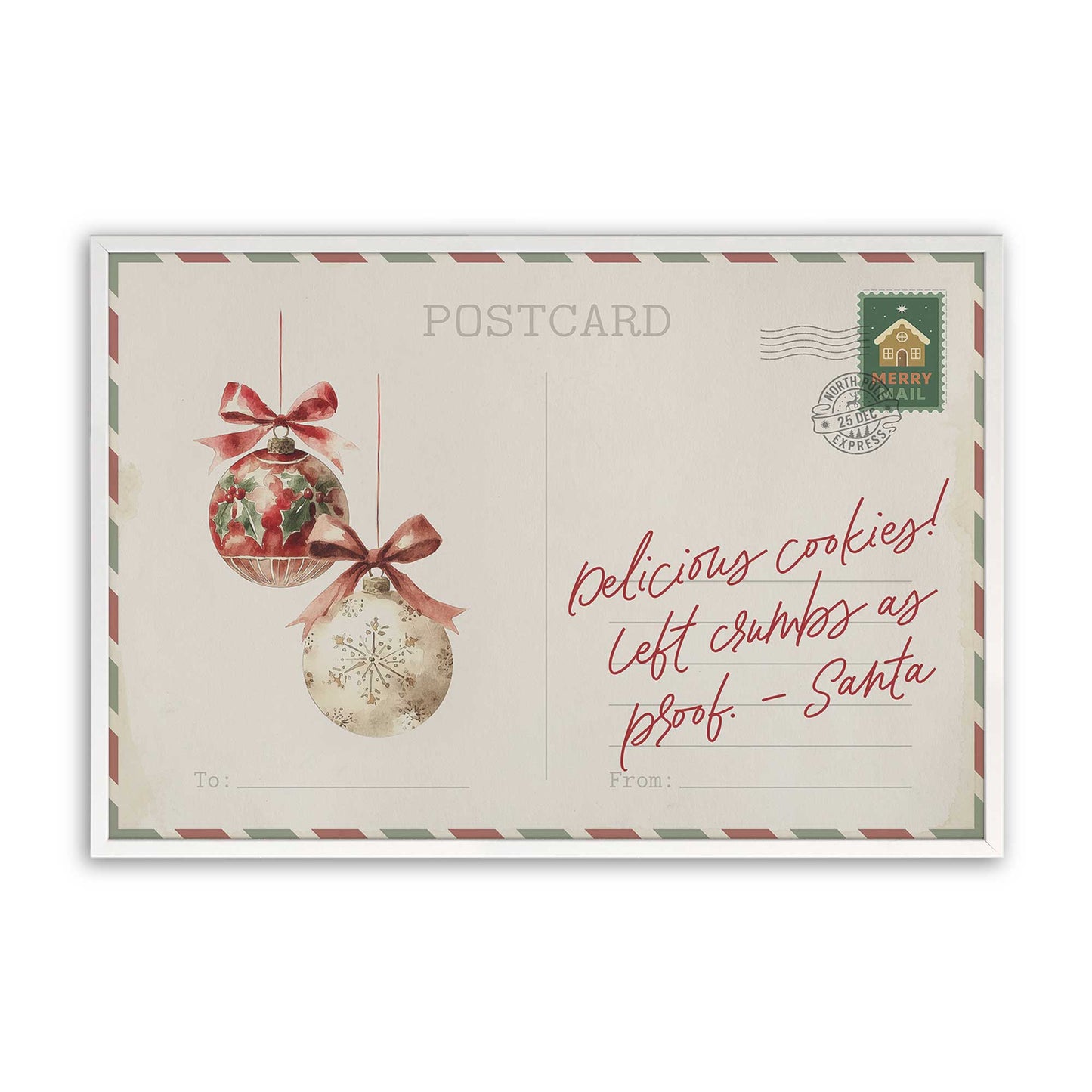 North Pole Notes Set of 4 Prints