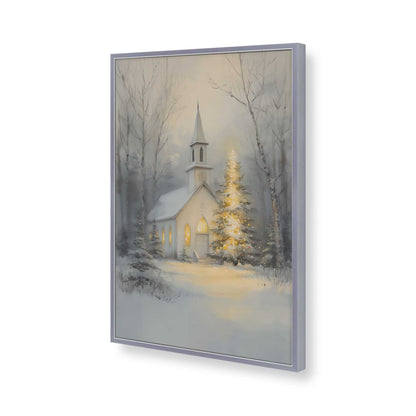 [Color:Polished Chrome], Picture of art in a Polished Chrome frame of the corner