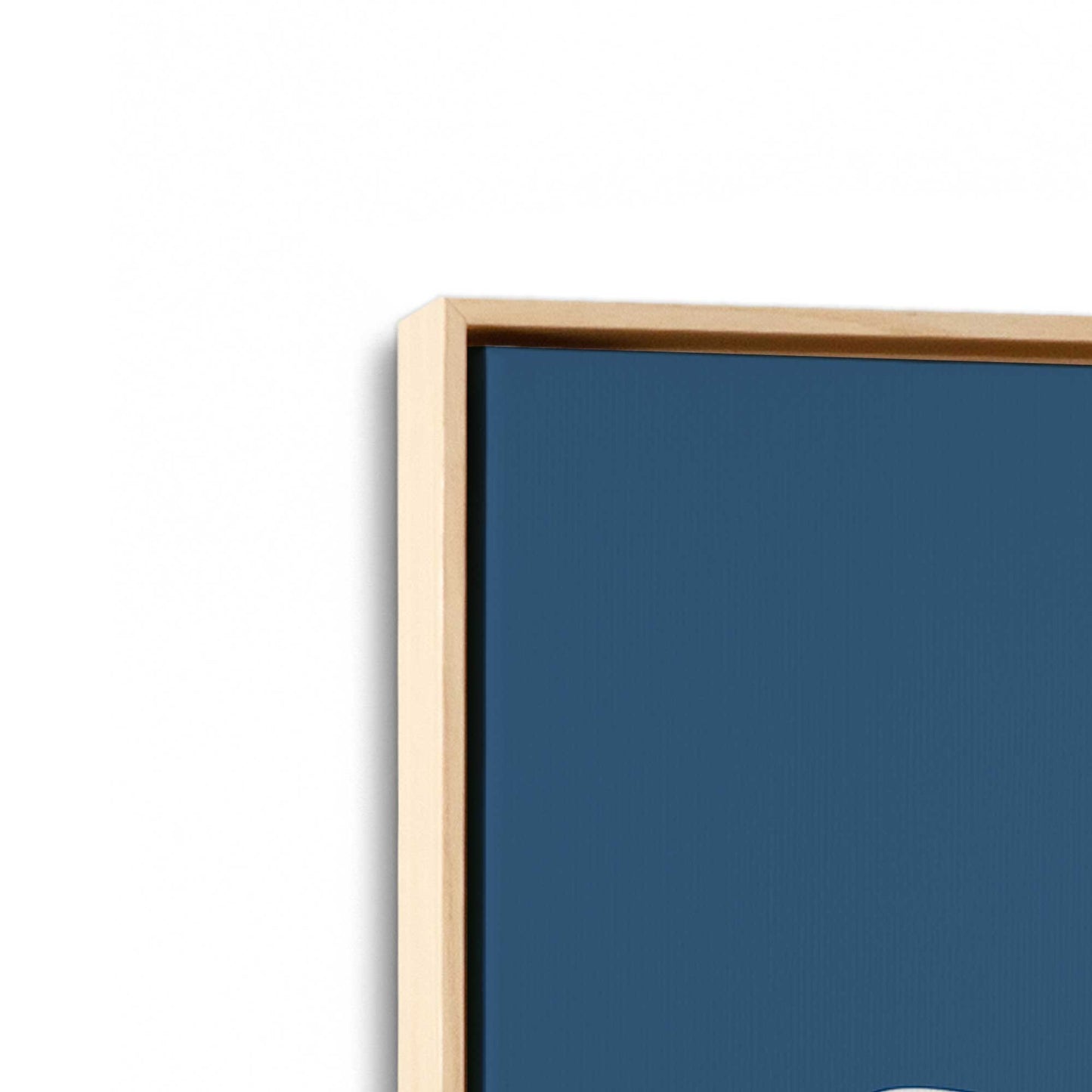 [Color:American Maple], Picture of art in a American Maple frame at an angle