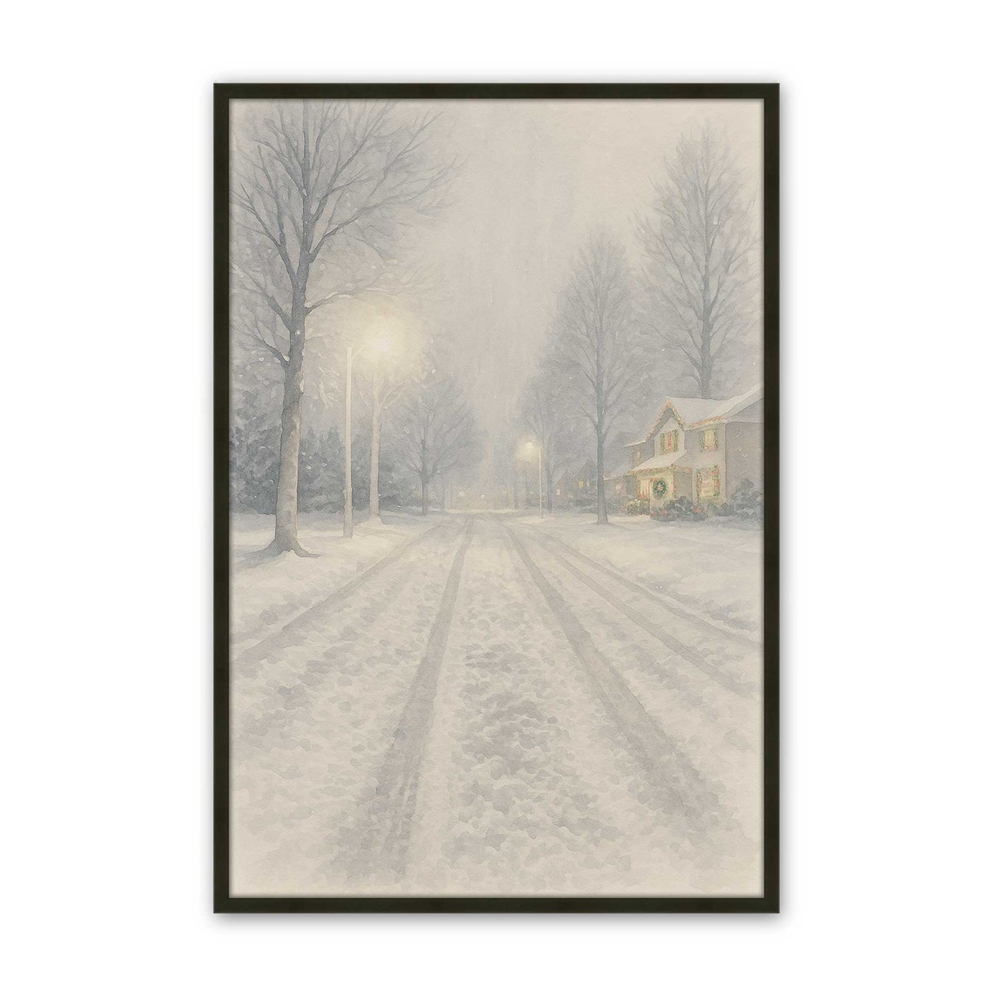 [Color:Satin Black], Picture of art in a Satin Black frame