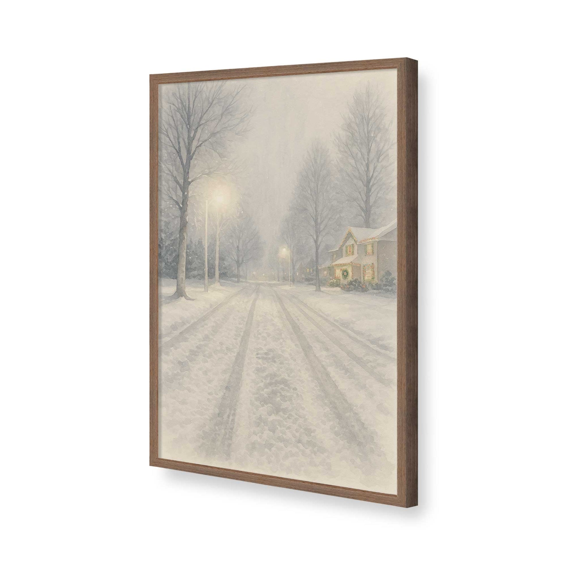 [Color:Walnut], Picture of art in a Walnut frame of the corner