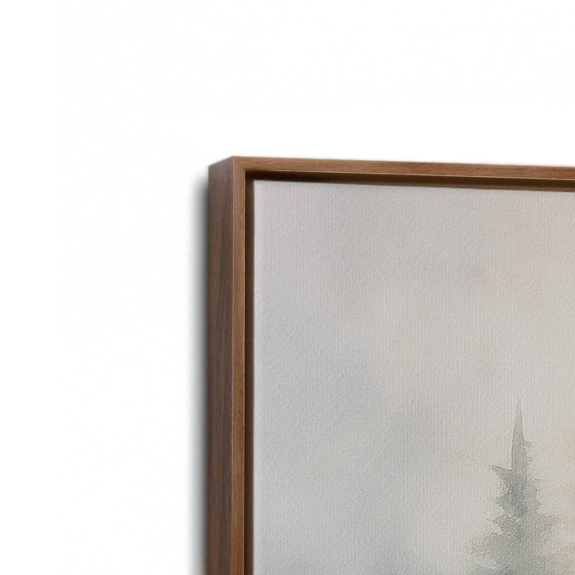 [Color:Walnut], Picture of art in a Walnut frame at an angle