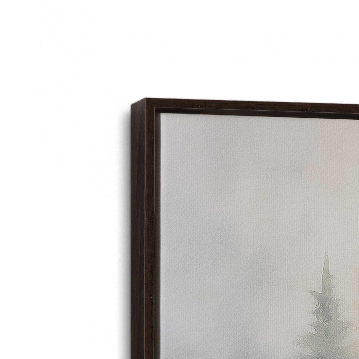 [Color:Espresso], Picture of art in a Espresso frame at an angle