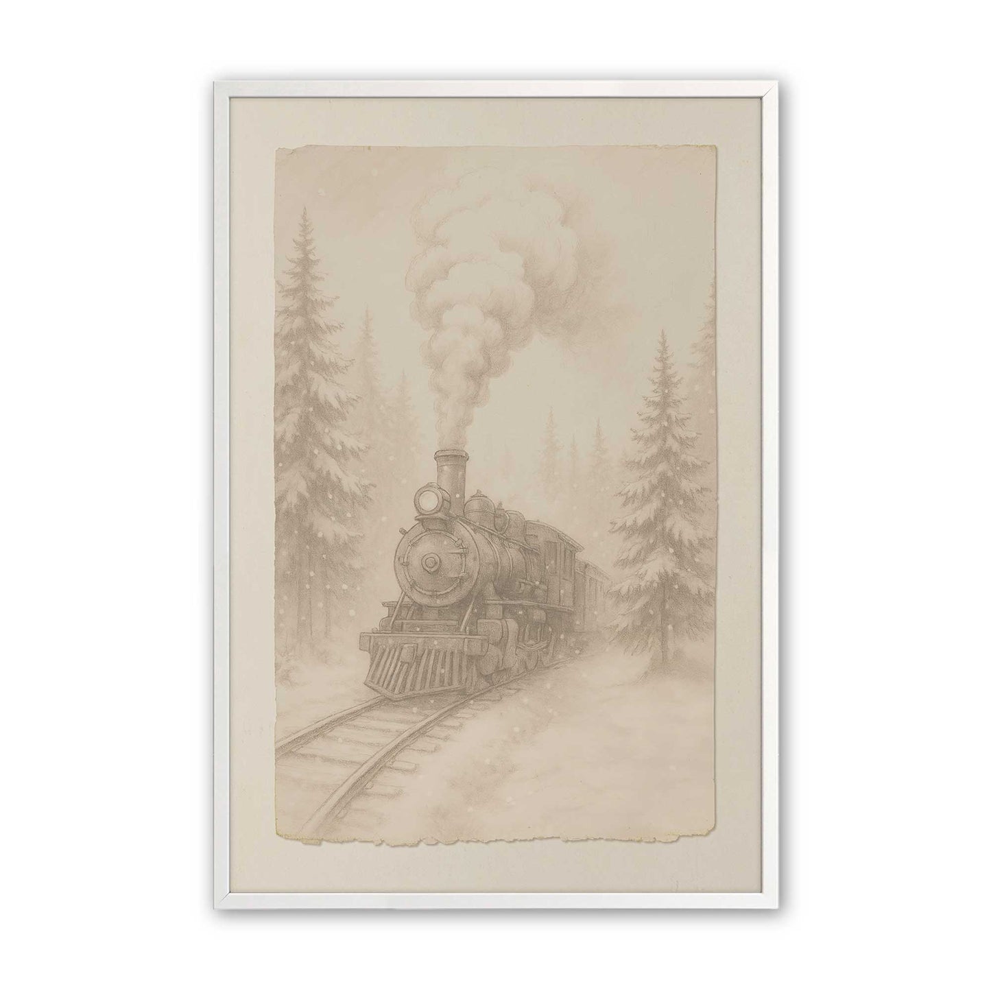 [Color:Opaque White], Picture of art in a Opaque White frame