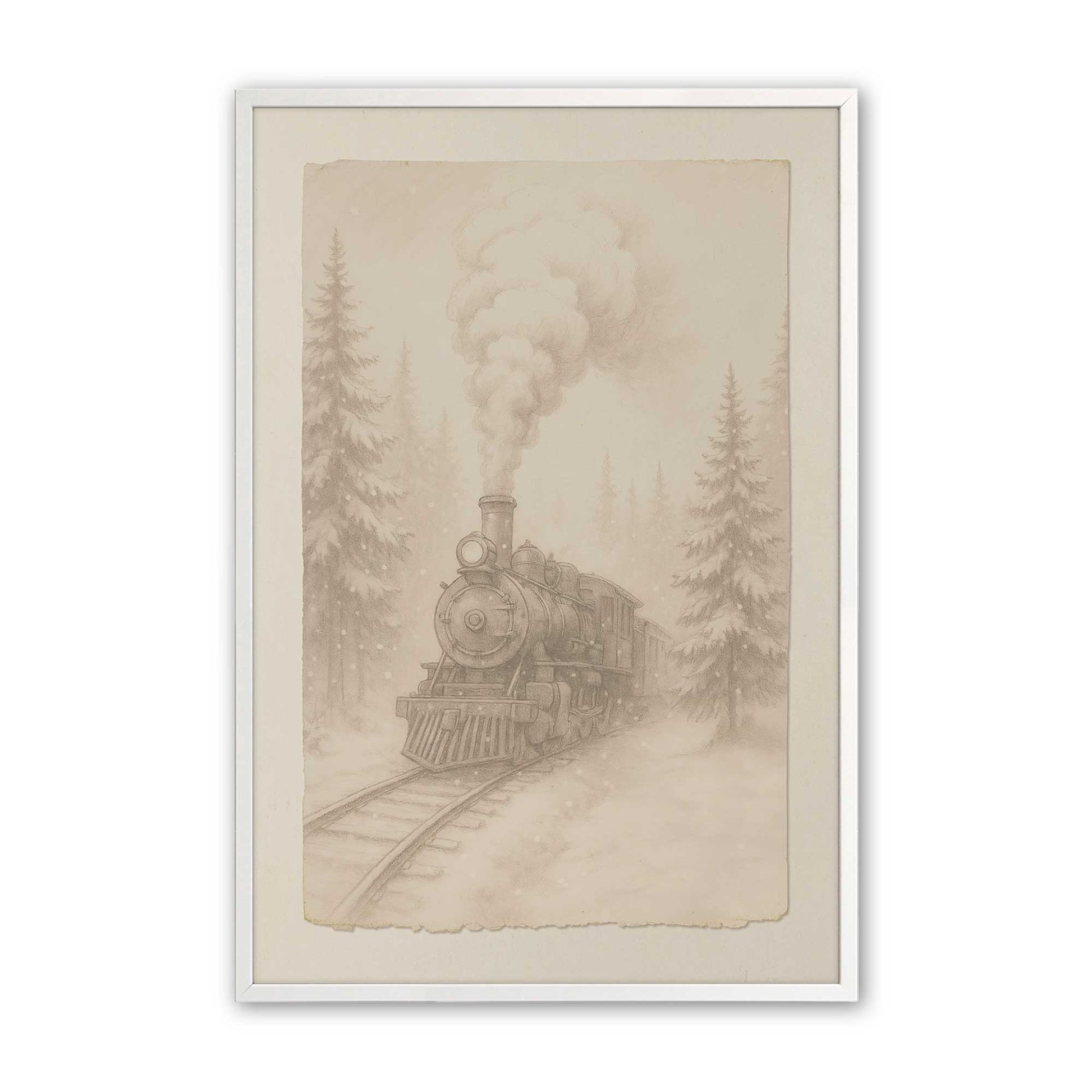 [Color:Opaque White], Picture of art in an Opaque White frame