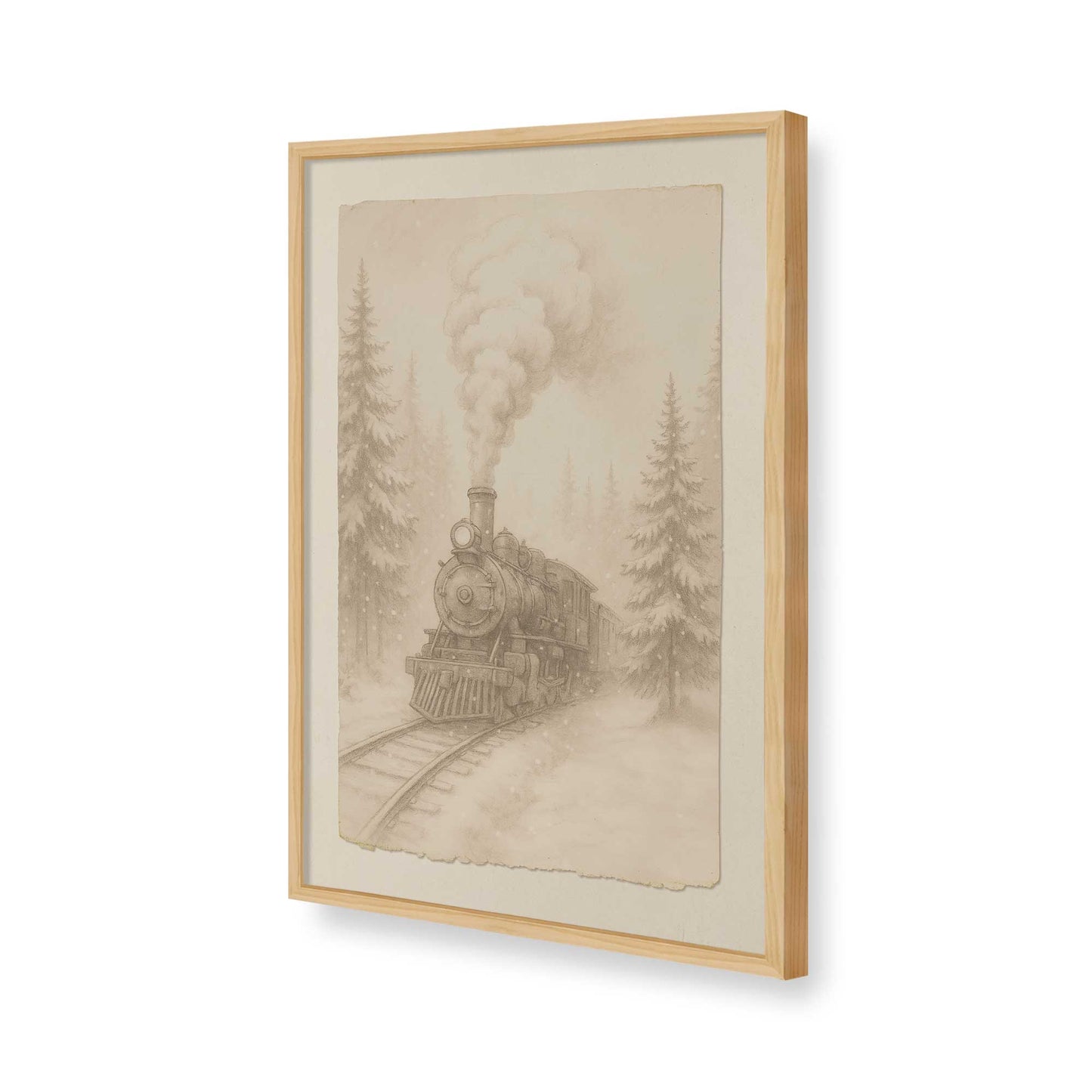 [Color:American Maple], Picture of art in a American Maple frame of the corner