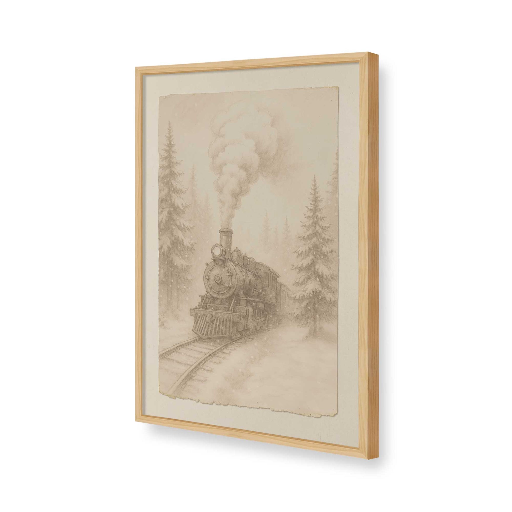 [Color:American Maple], Picture of art in a American Maple frame of the corner