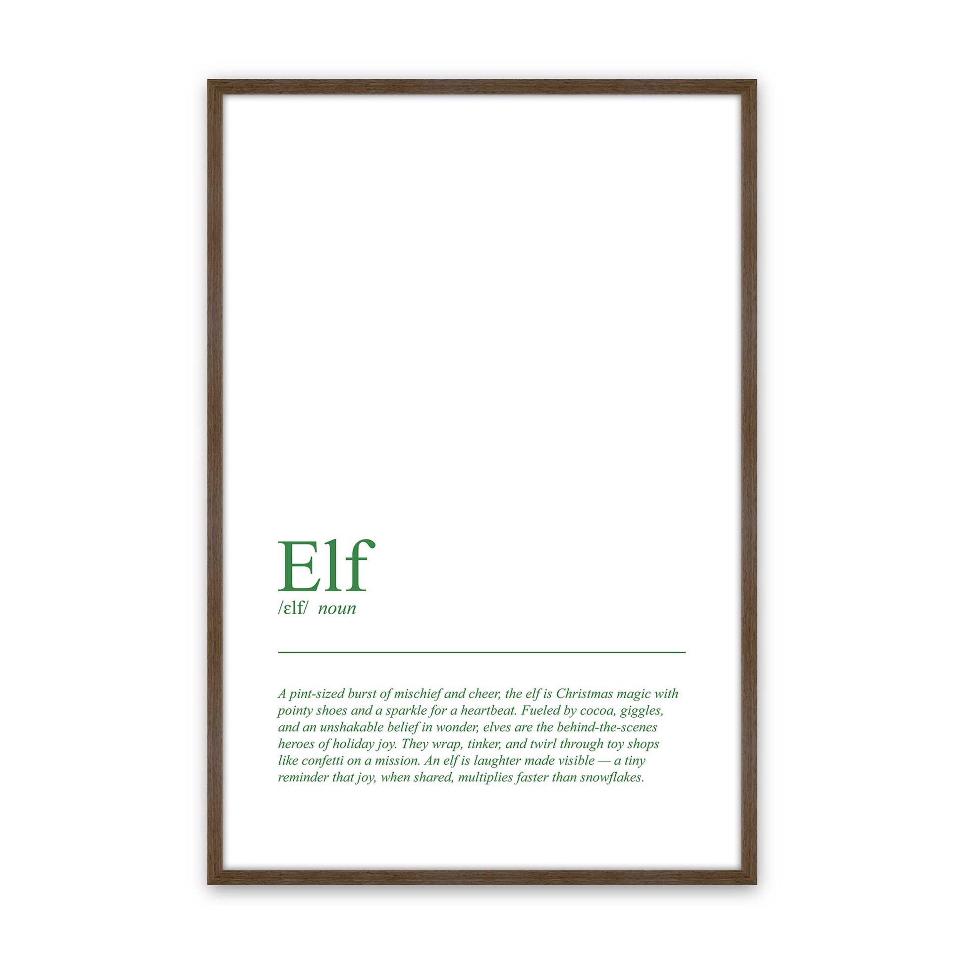 [Color:Walnut], Picture of art in a Walnut frame