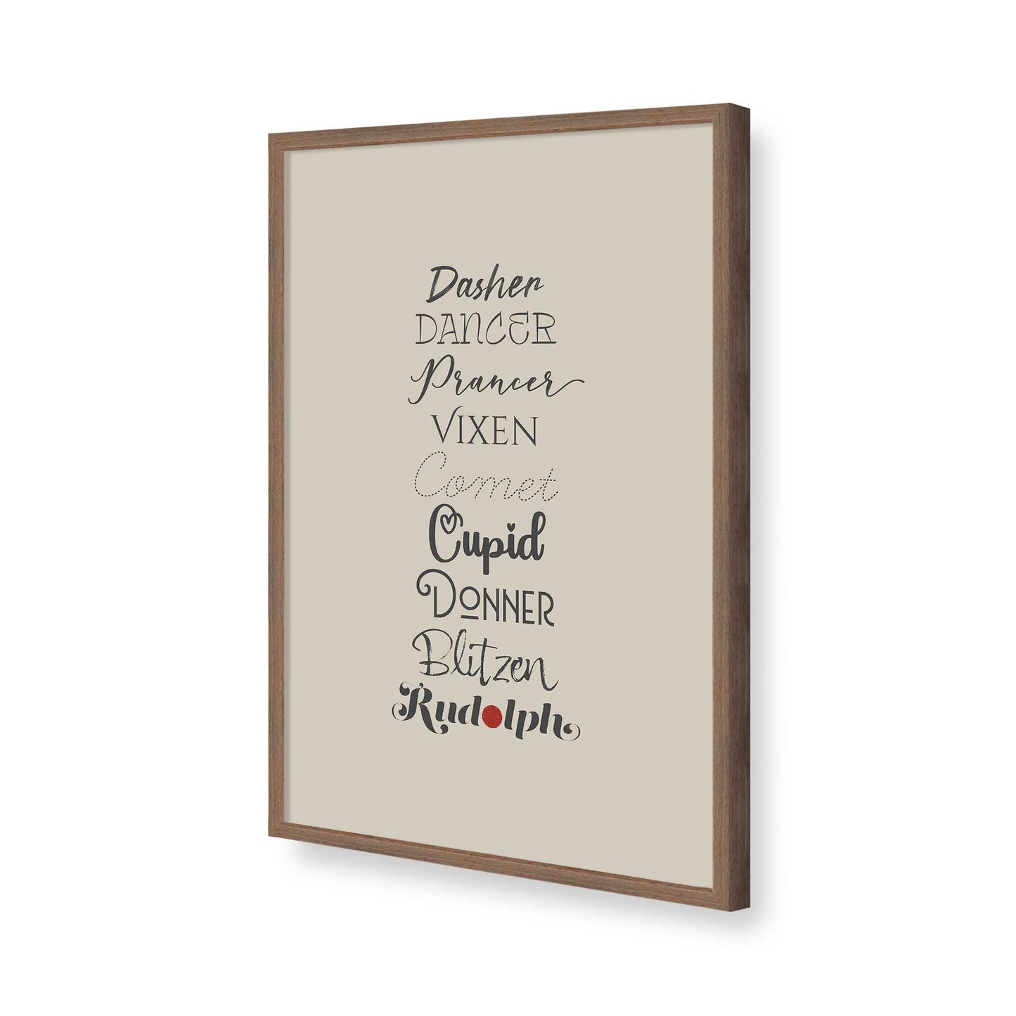 [Color:Walnut], Picture of art in a Walnut frame of the corner