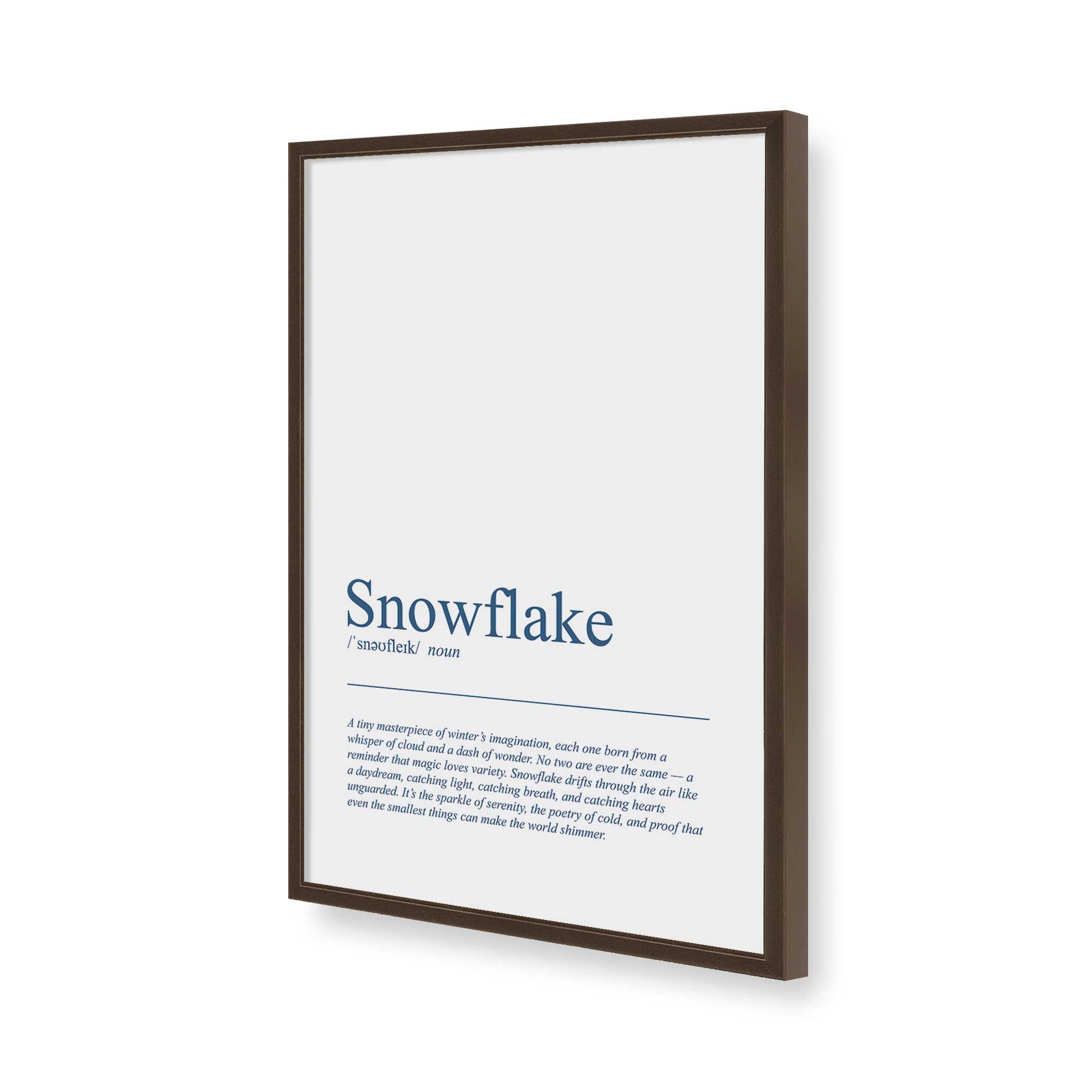 [Color:Brown], Picture of art in a Brown frame of the corner