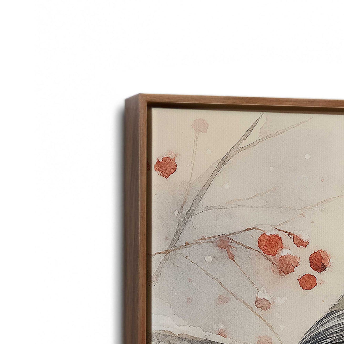 [Color:Walnut], Picture of art in a Walnut frame at an angle