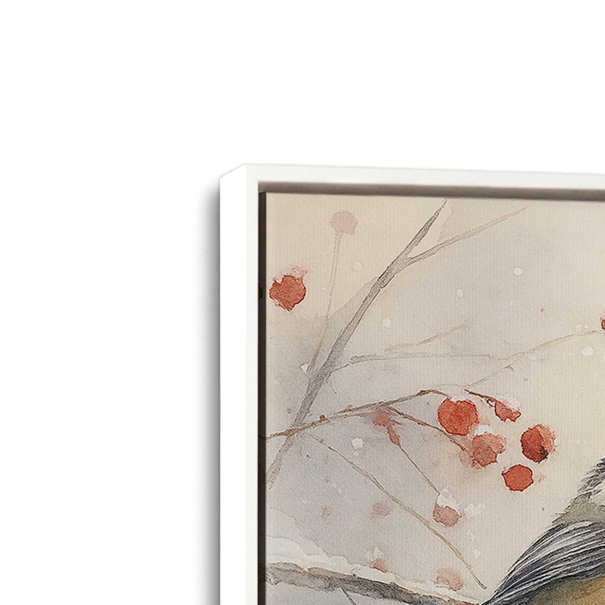 [Color:Opaque White], Picture of art in a White frame at an angle