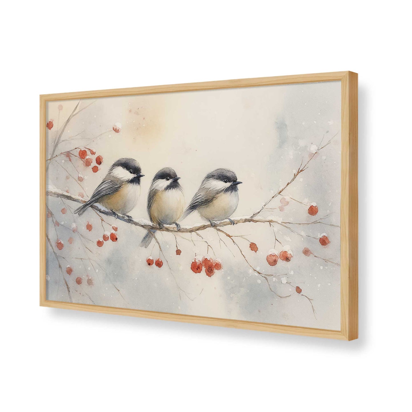 [Color:American Maple], Picture of art in a American Maple frame of the corner