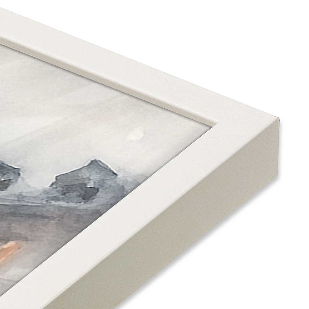 [Color:Opaque White], Picture of art in a Opaque White frame at an angle