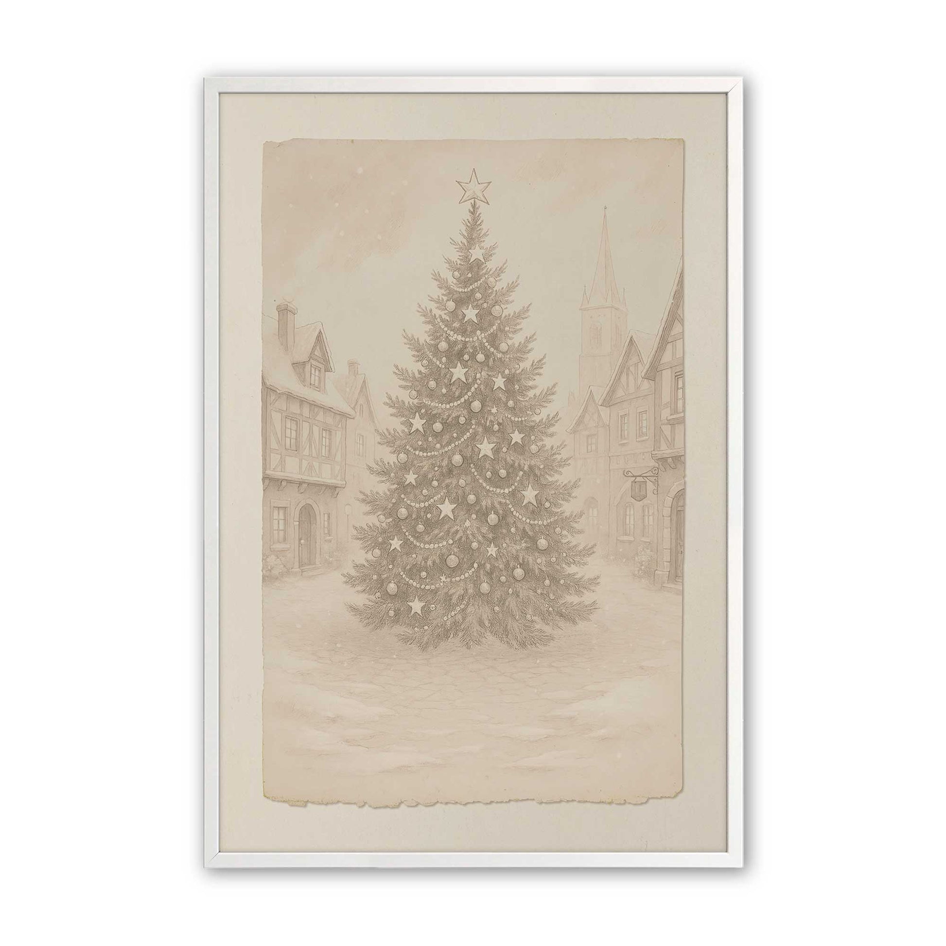 [Color:Opaque White], Picture of art in an Opaque White frame