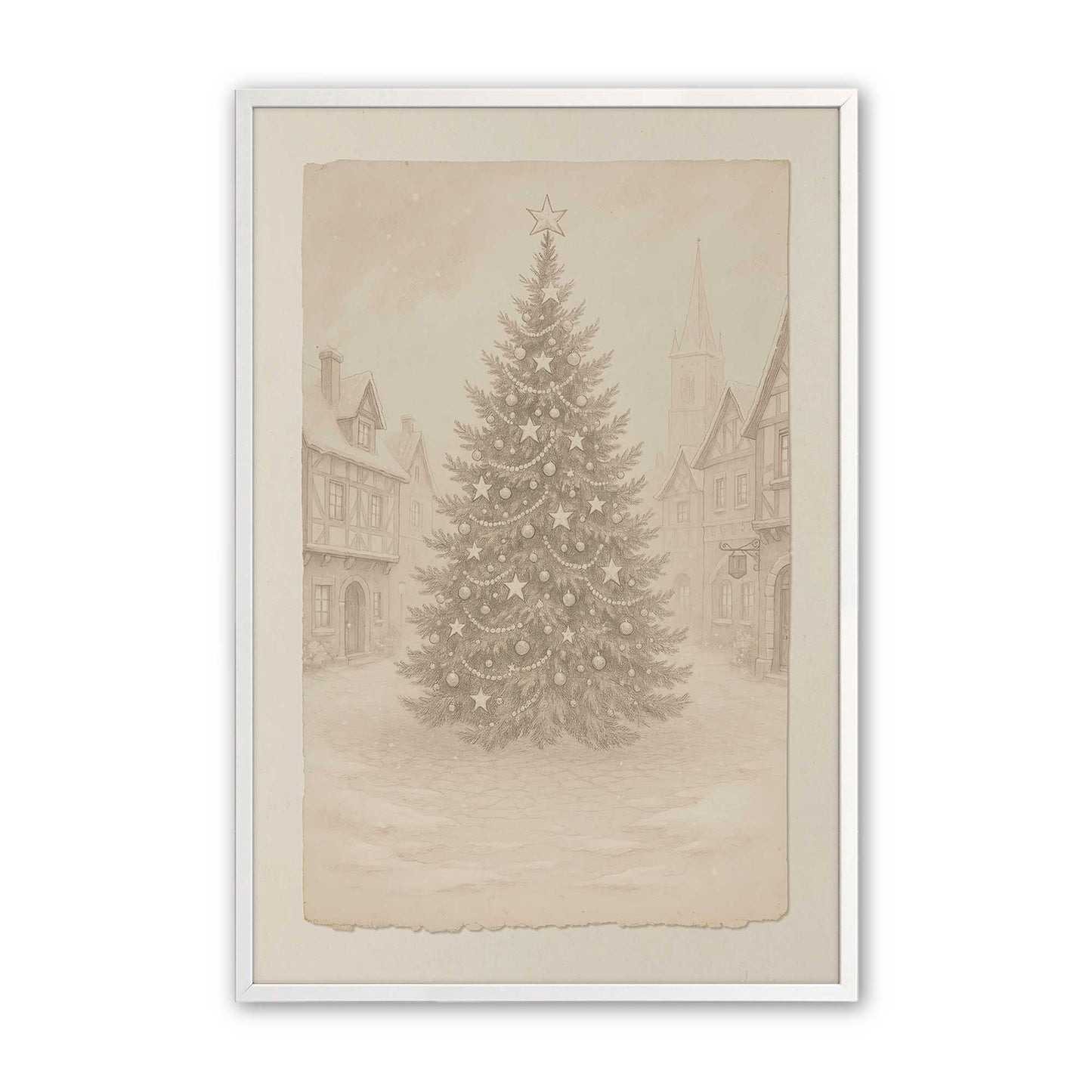 [Color:Opaque White], Picture of art in an Opaque White frame