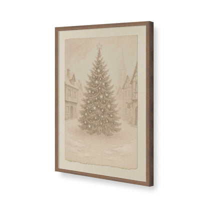 [Color:Walnut], Picture of art in a Walnut frame of the corner