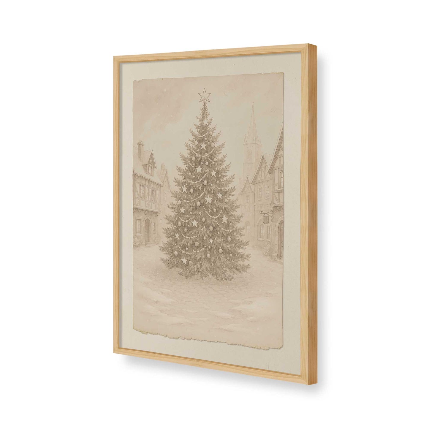 [Color:American Maple], Picture of art in a American Maple frame of the corner
