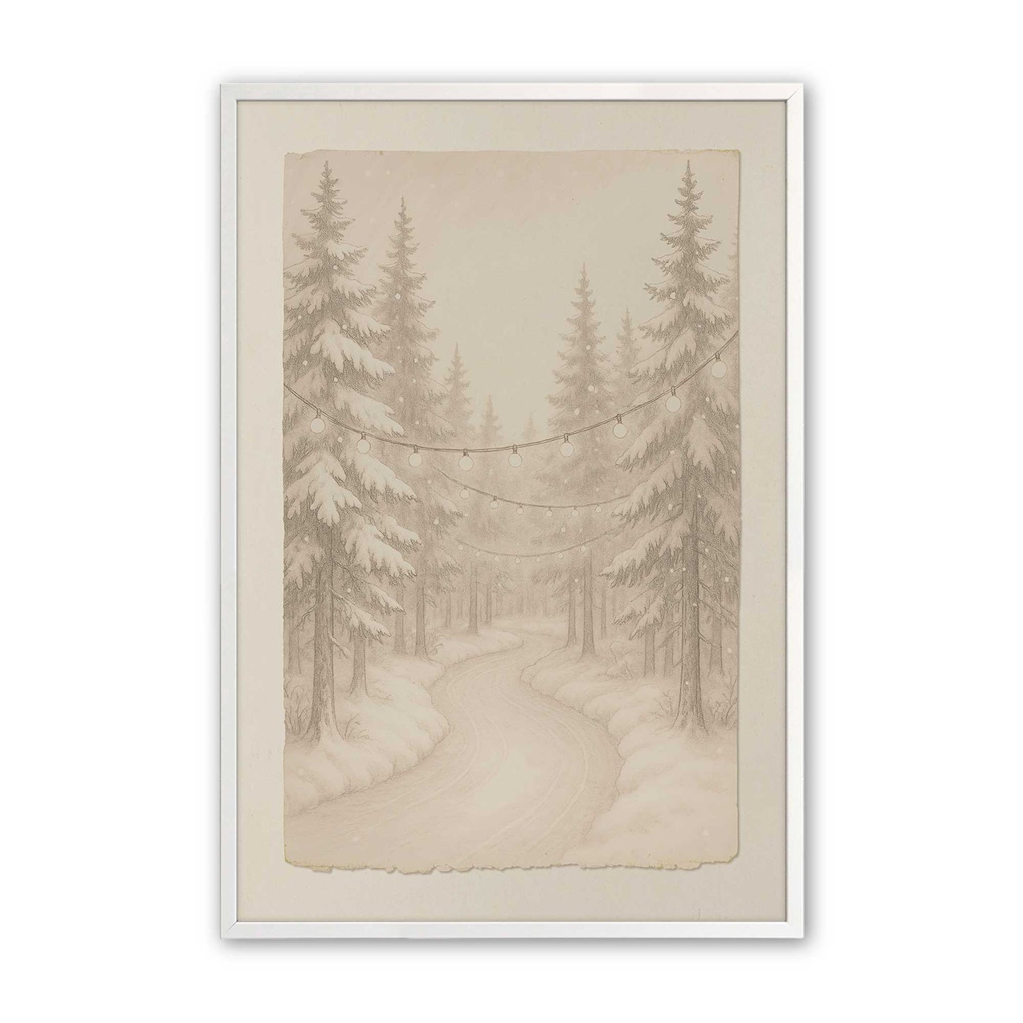 [Color:Opaque White], Picture of art in an Opaque White frame