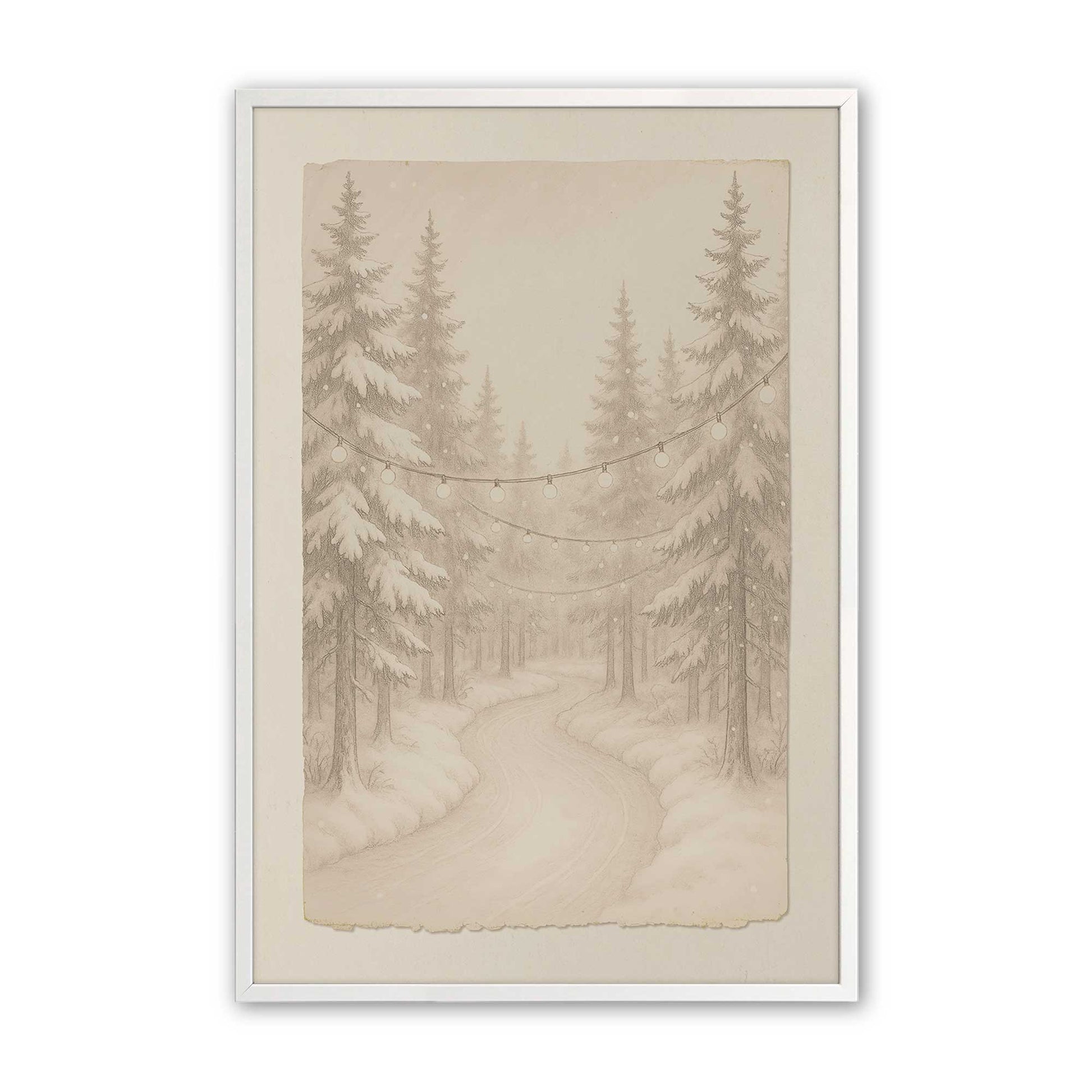 [Color:Opaque White], Picture of art in an Opaque White frame