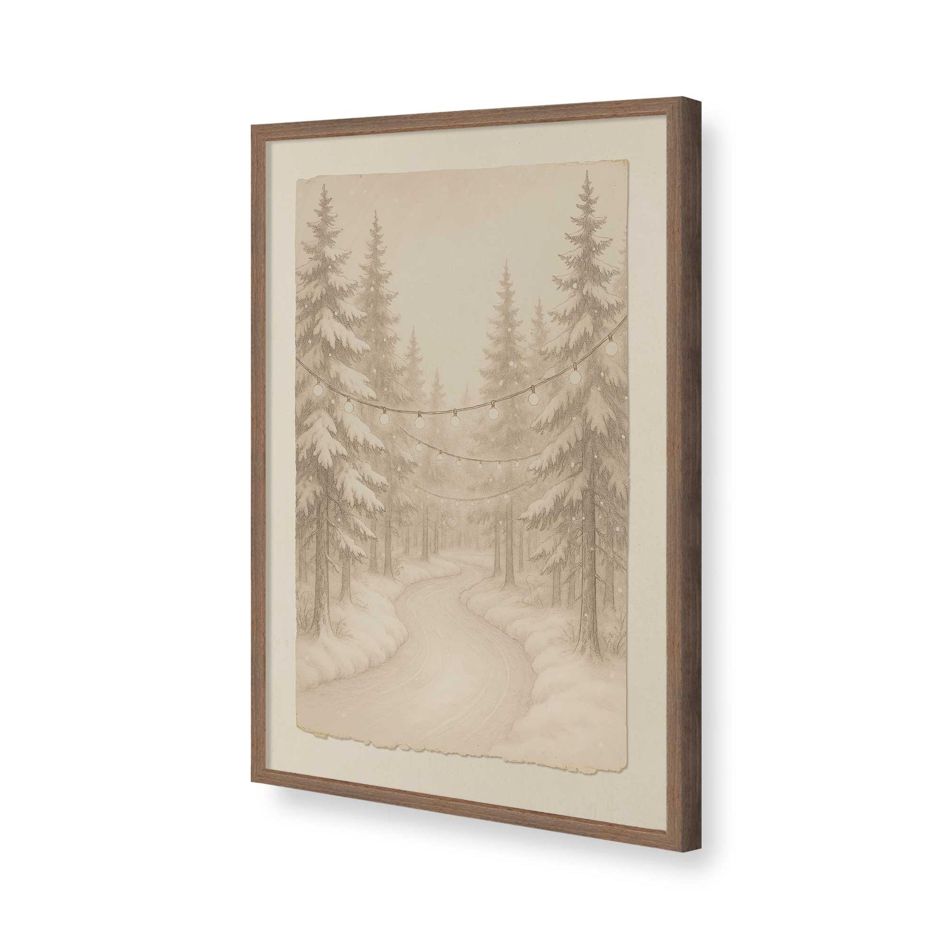 [Color:Walnut], Picture of art in a Walnut frame of the corner