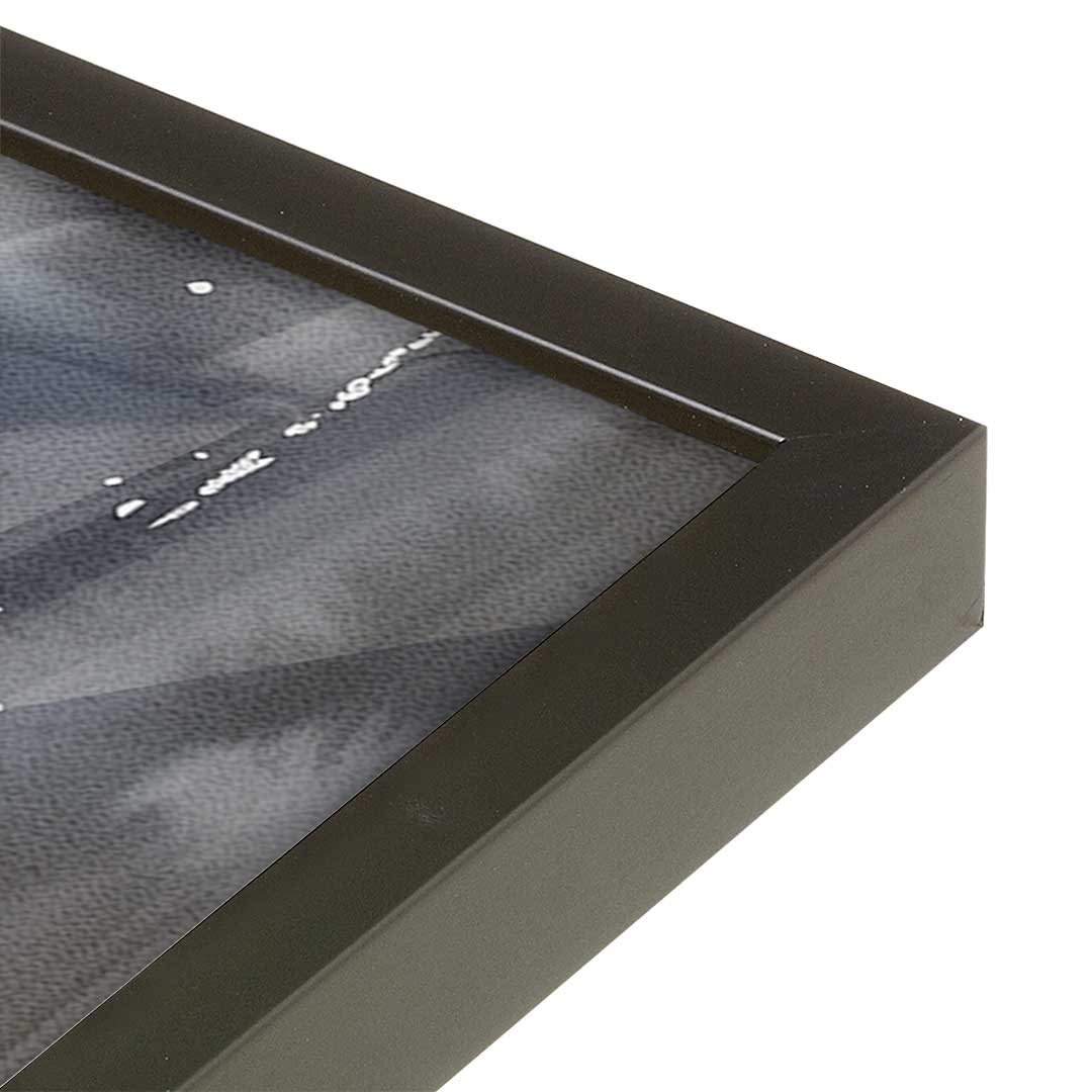 [Color:Satin Black], Picture of art in a Satin Black frame at an angle