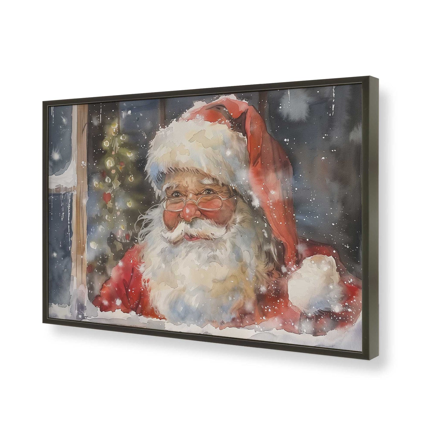 [Color:Satin Black], Picture of art in a Satin Black frame of the corner