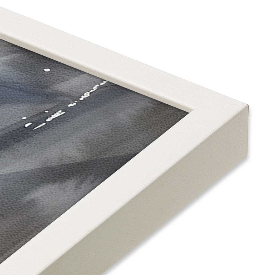 [Color:Opaque White], Picture of art in a Opaque White frame at an angle