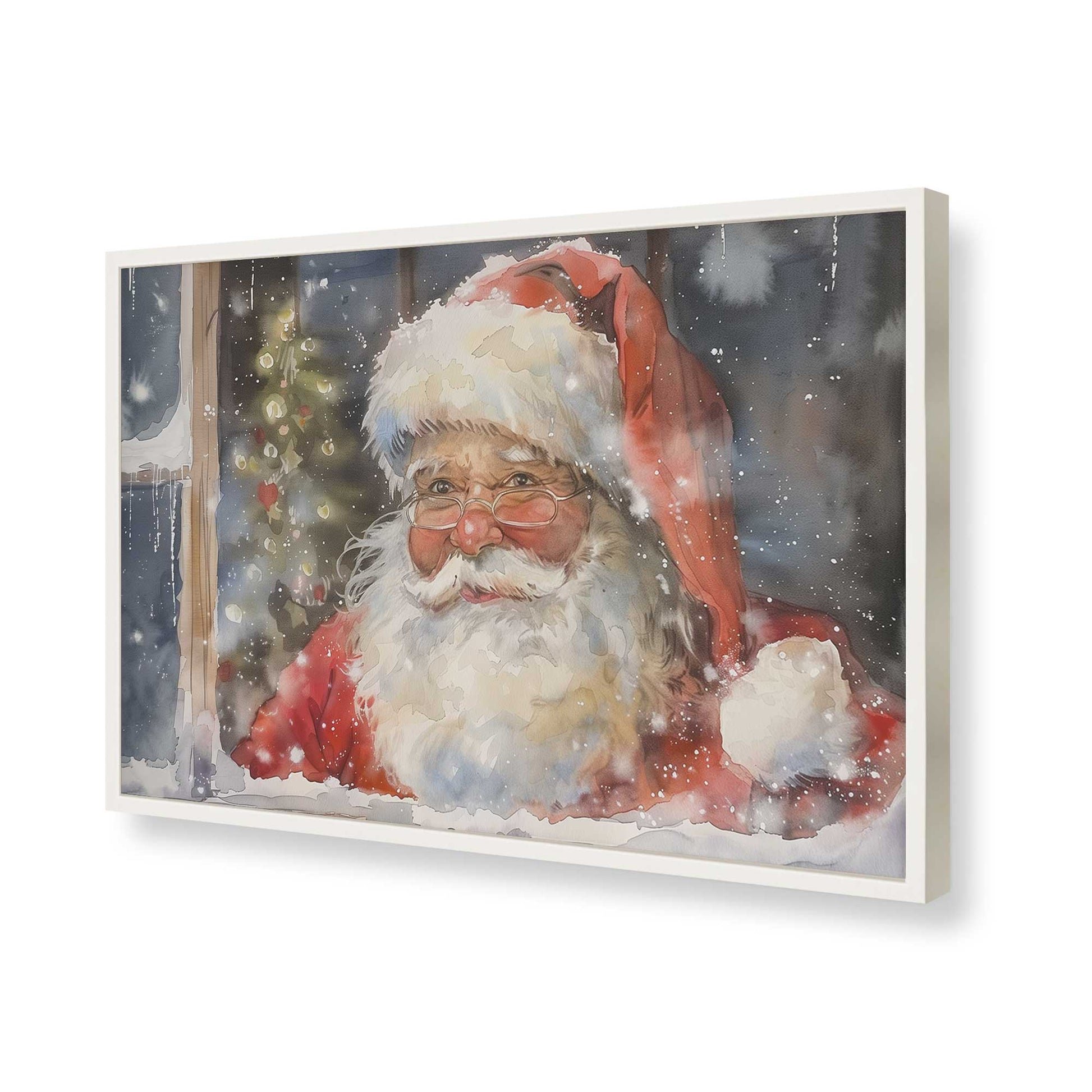 [Color:Opaque White], Picture of art in a Opaque White frame of the corner