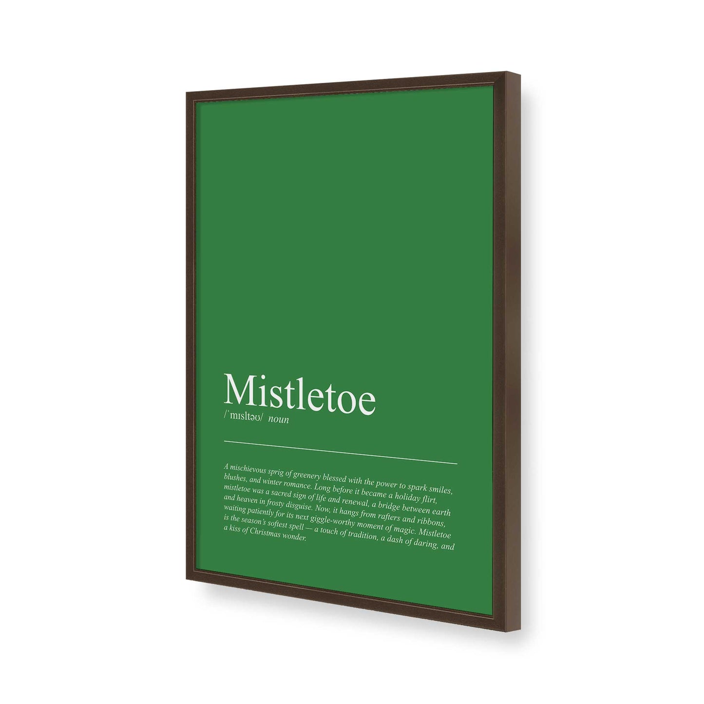 [Color:Brown], Picture of art in a Brown frame of the corner