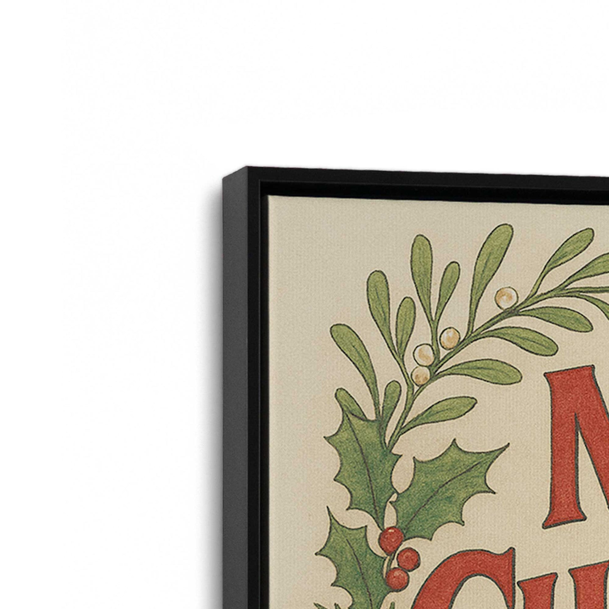 [Color:Satin Black], Picture of art in a Satin Black frame at an angle