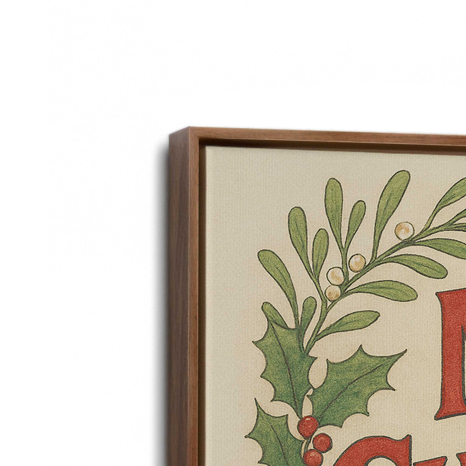 [Color:Walnut], Picture of art in a Walnut frame at an angle