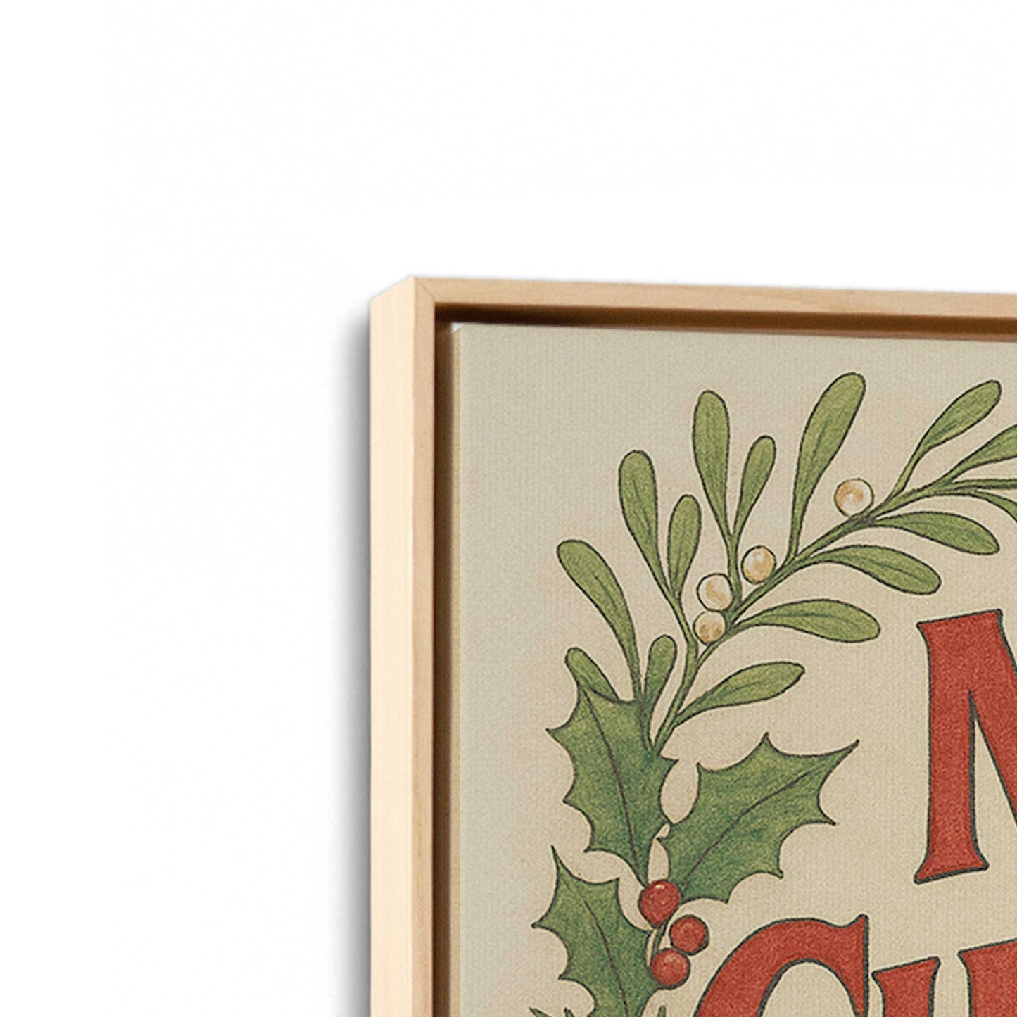 [Color:American Maple], Picture of art in a American Maple frame at an angle