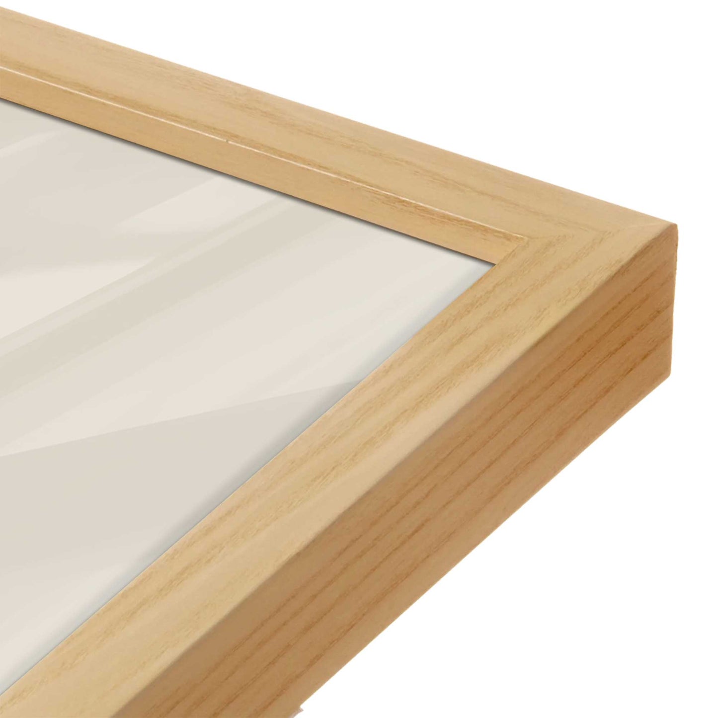 [Color:American Maple], Picture of art in a American Maple frame at an angle