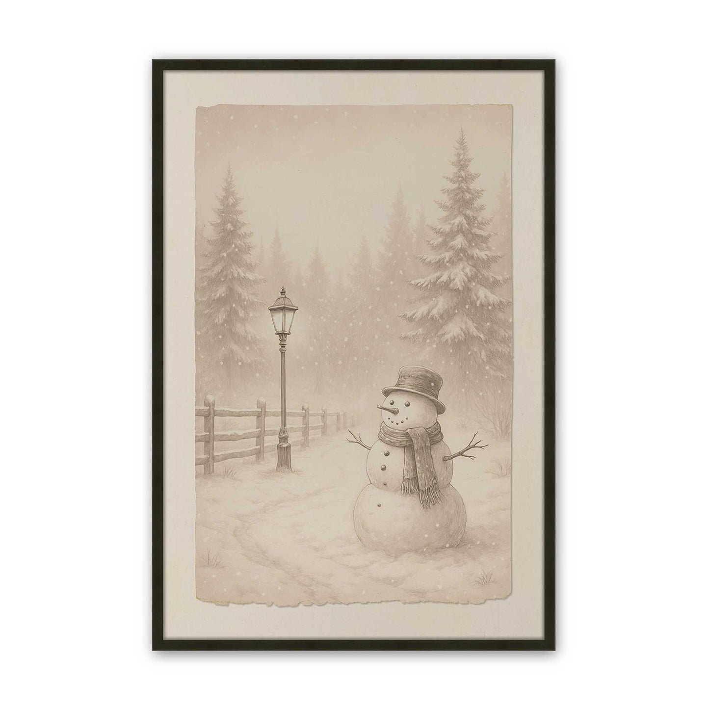 [Color:Satin Black], Picture of art in a Satin Black frame