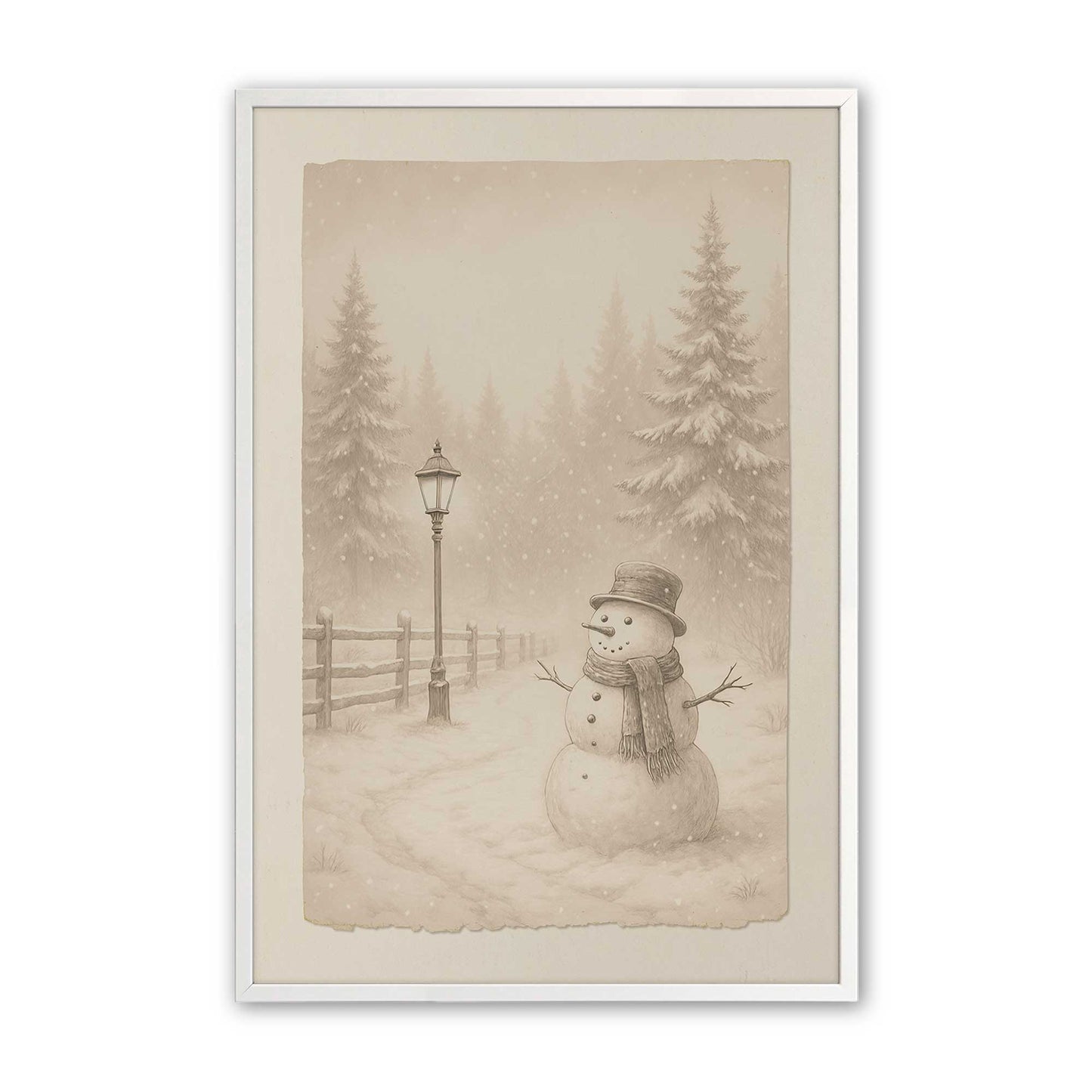 [Color:Opaque White], Picture of art in an Opaque White frame