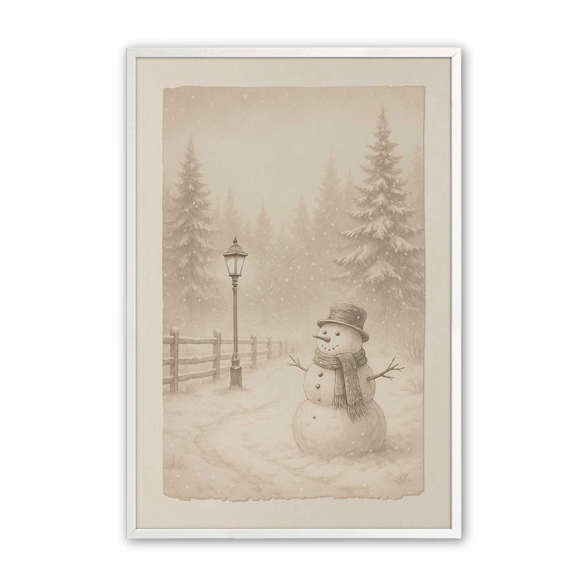 [Color:Opaque White], Picture of art in an Opaque White frame