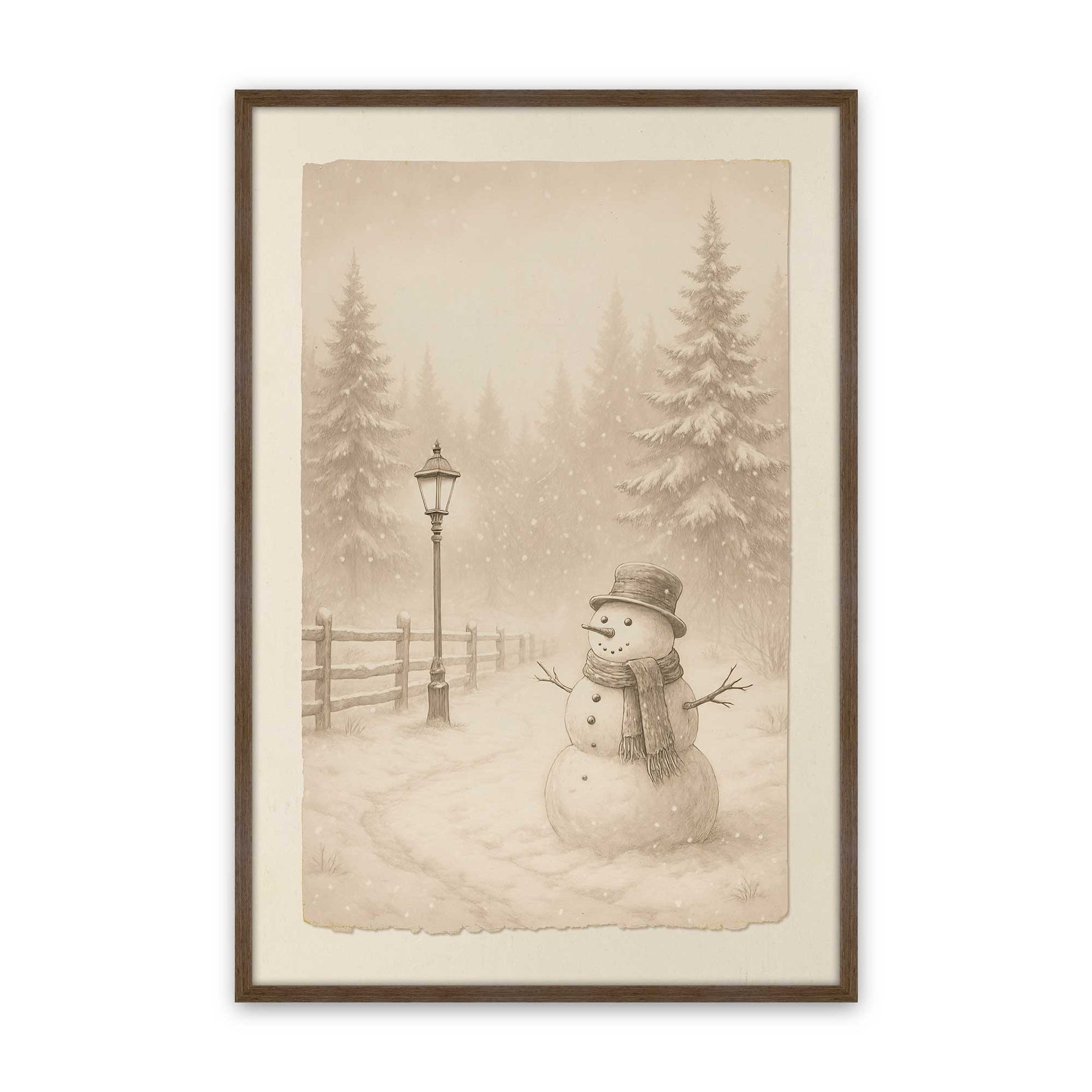 [Color:Walnut], Picture of art in a Walnut frame