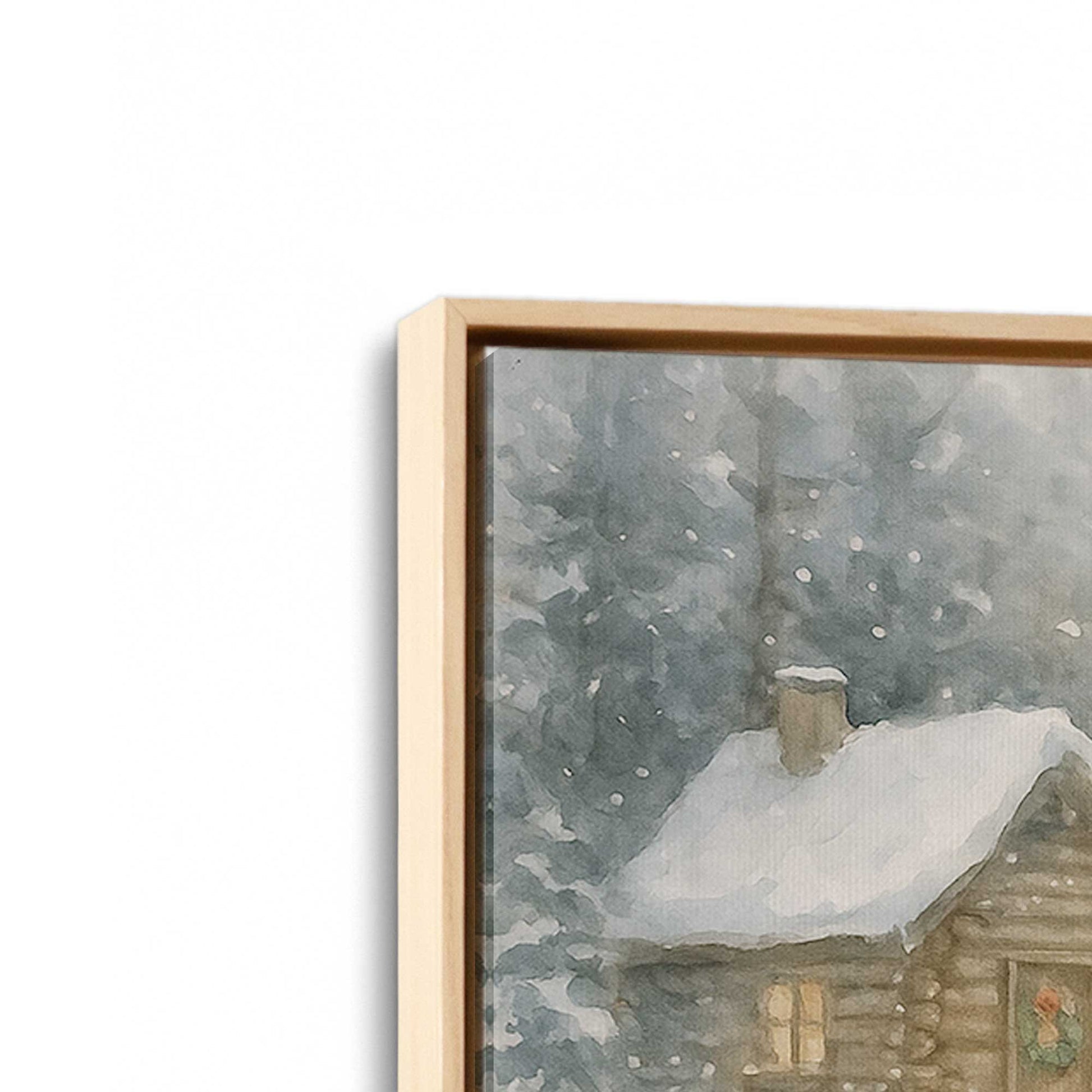 [Color:American Maple], Picture of art in a American Maple frame at an angle