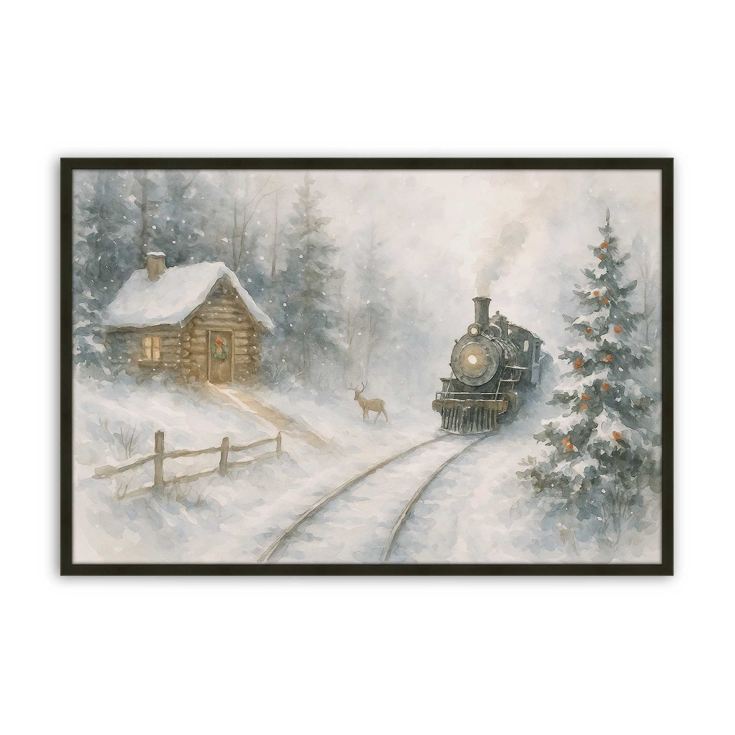 [Color:Satin Black], Picture of art in a Satin Black frame